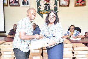 Read more about the article PROVOST DISTRIBUTES LAPTOPS TO LECTURERS